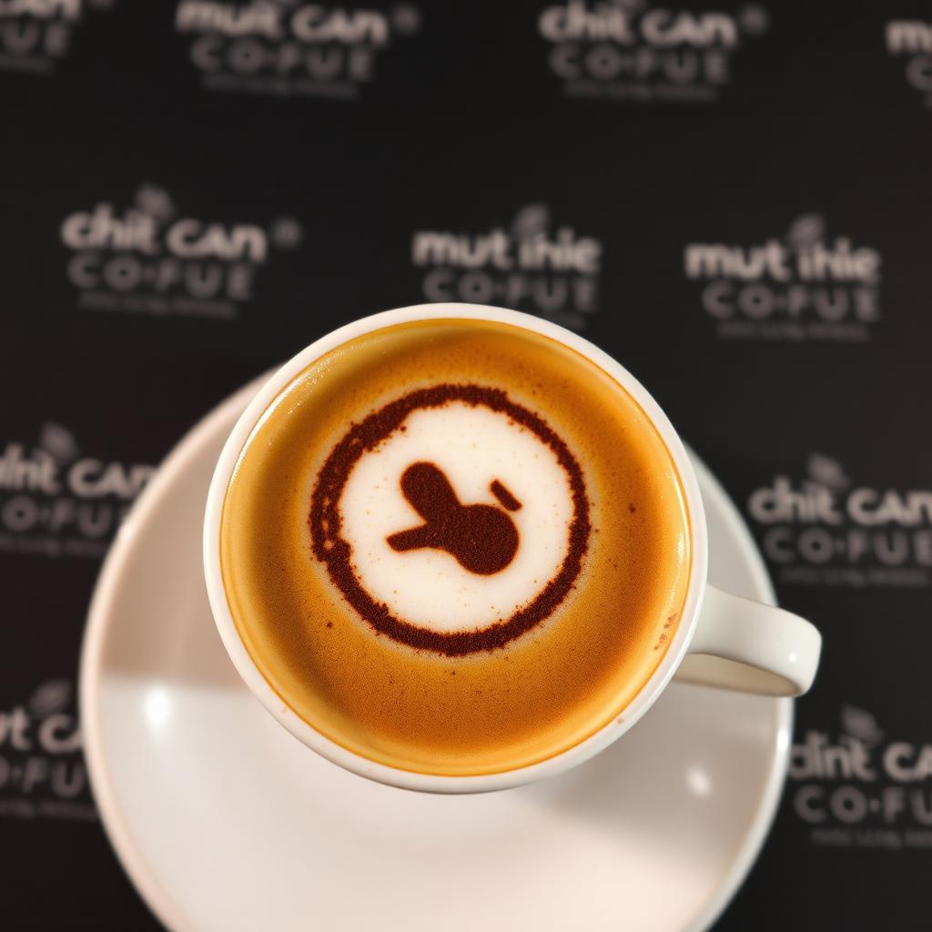 Cappuccino presented in a branded takeaway cup